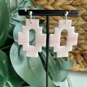 Handmade Polymer clay southwestern-style dangly earrings